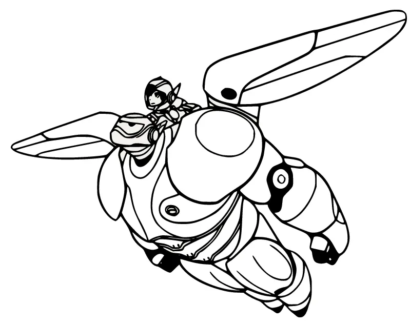 Baymax Coloring Pages 7