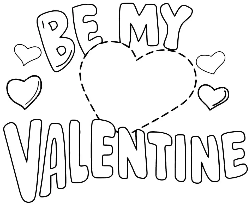 Sei mein Valentine Ausmalbilder 8