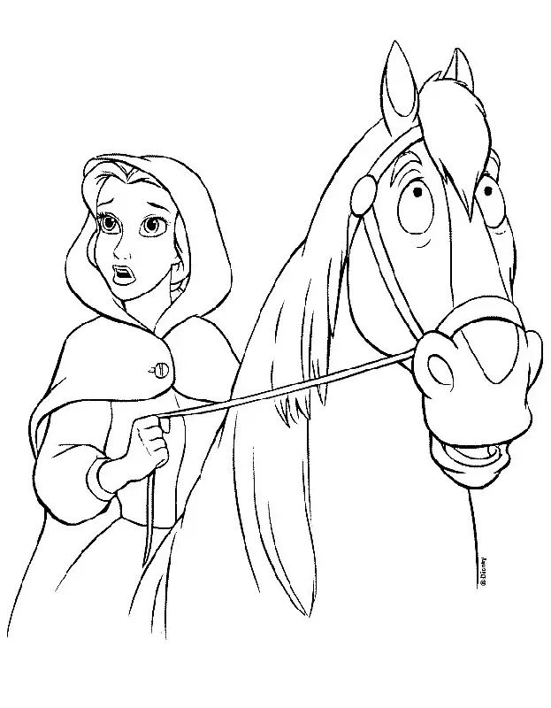 Desenhos de Bela E A Fera Para Colorir 21