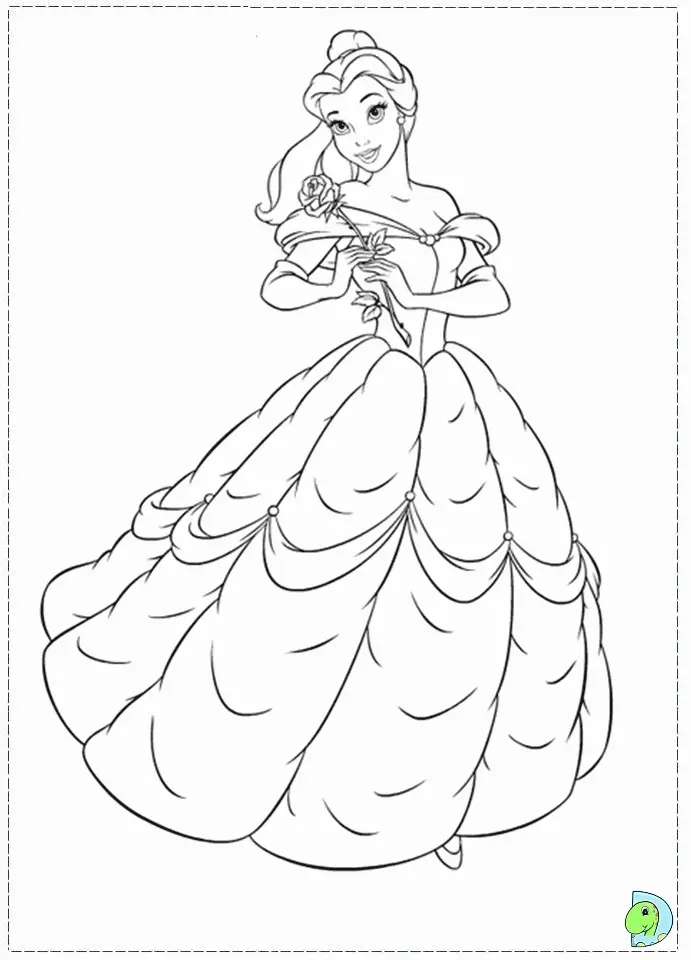 Desenhos de Bela E A Fera Para Colorir 22