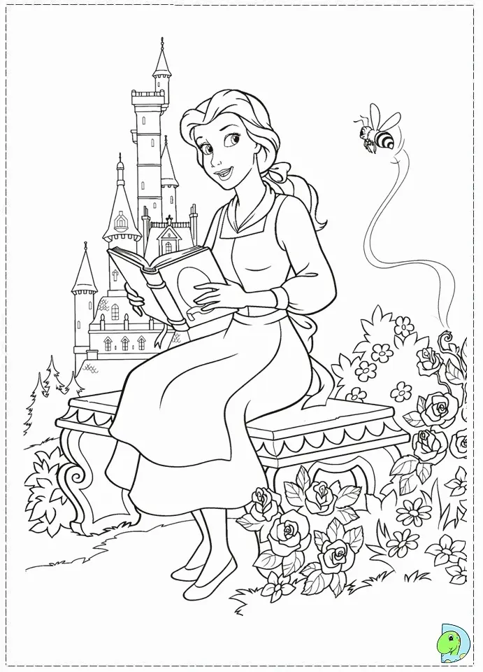 Desenhos de Bela E A Fera Para Colorir 23