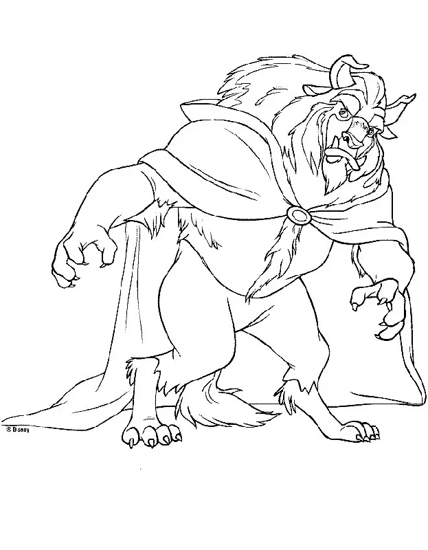 Beauty and the Beast Coloring Pages 33