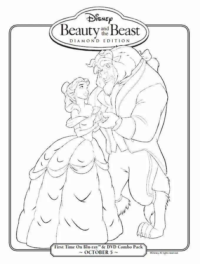 Beauty and the Beast Coloring Pages 41