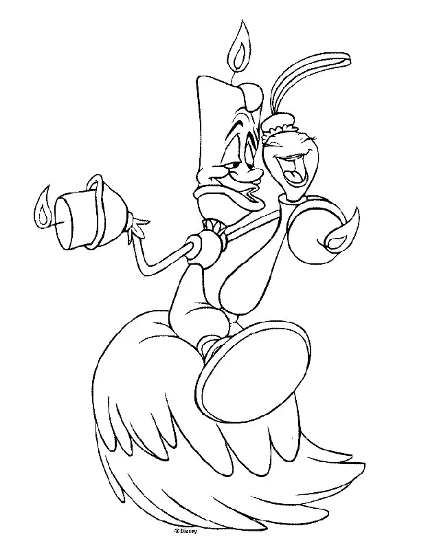 Desenhos de Bela E A Fera Para Colorir 46