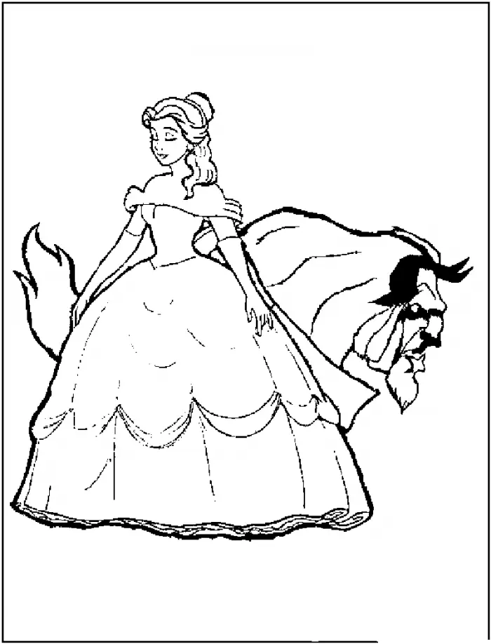 Beauty and the Beast Coloring Pages 47
