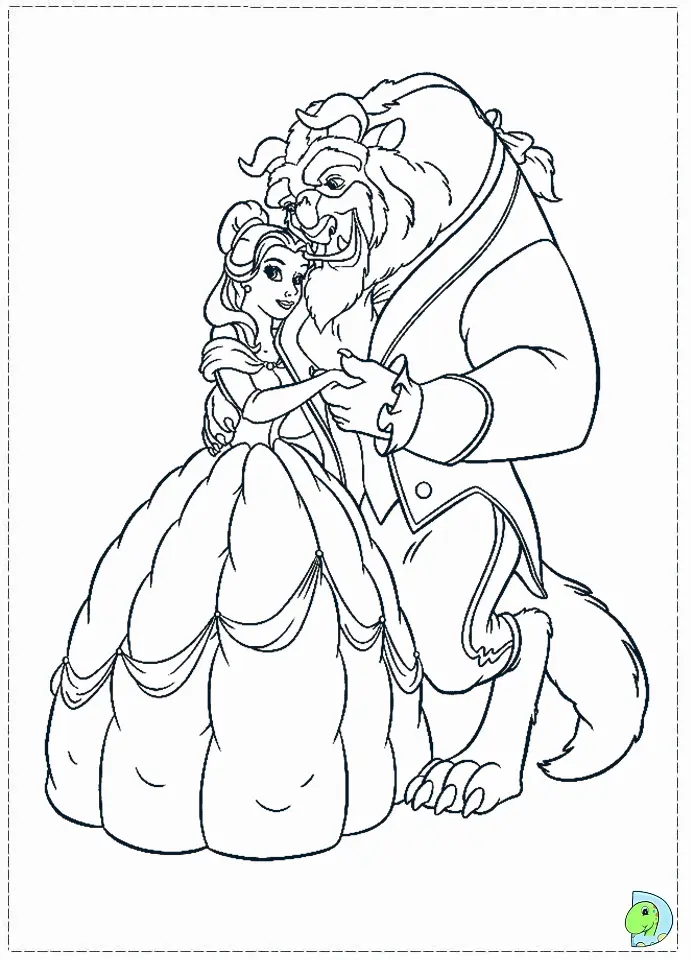 Beauty and the Beast Coloring Pages 55