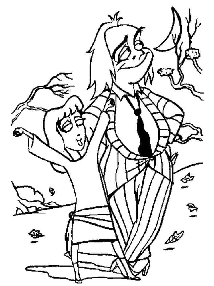 Beetlejuice Para Colorear