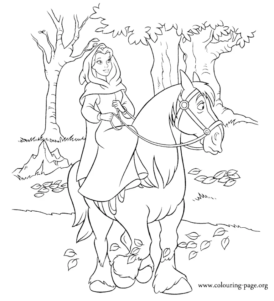 Desenhos de Bela Para Colorir 45