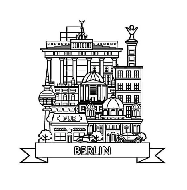 Desenhos de Berlim Para Colorir 8