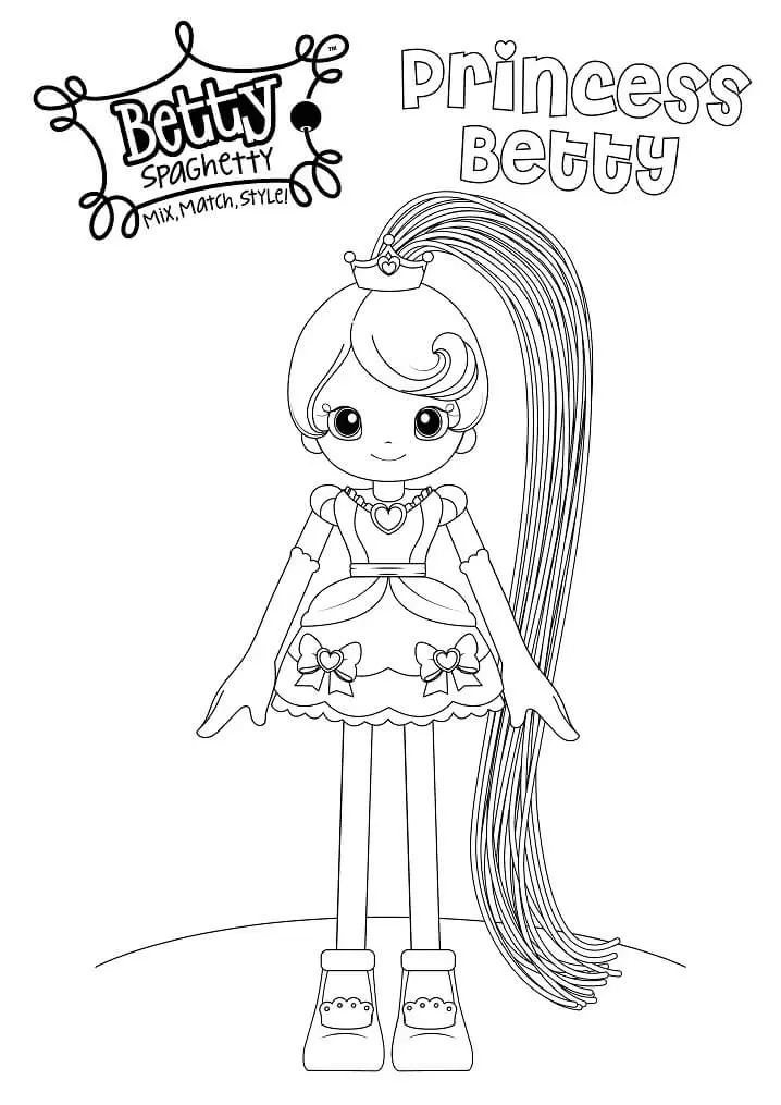 Betty Spaghetty Para Colorear 2