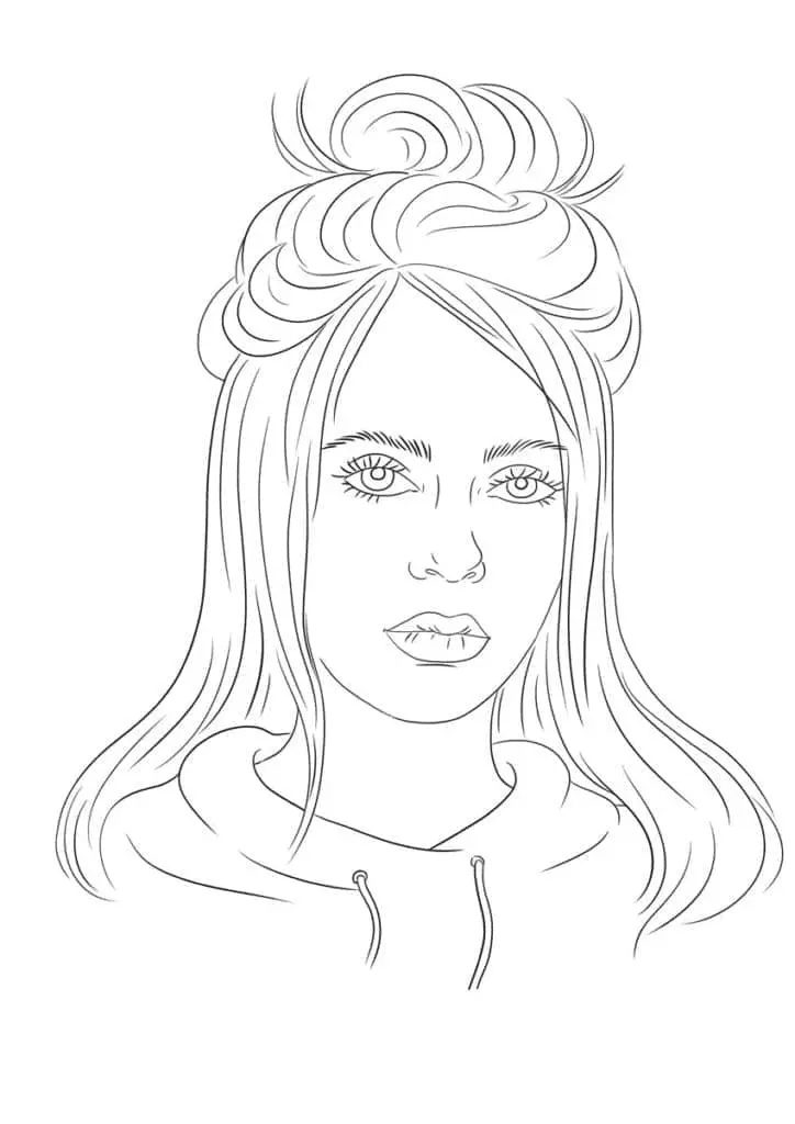 Desenhos de Billie Eilish Para Colorir 32