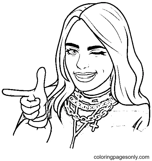 Billie Eilish Coloring Pages 42