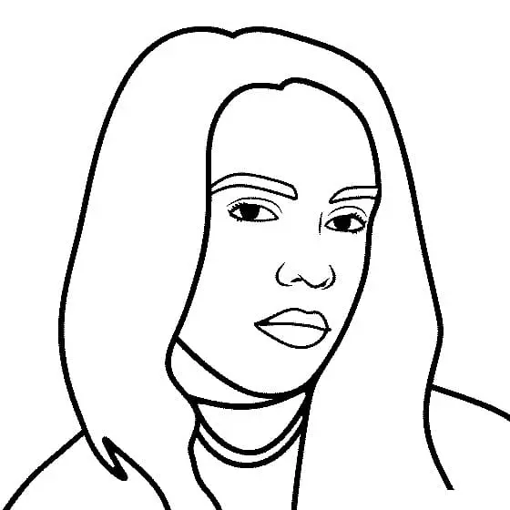 Billie Eilish Coloring Pages 52