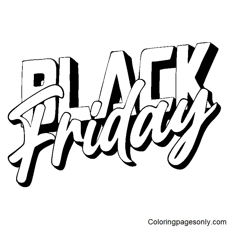 Black Friday Ausmalbilder