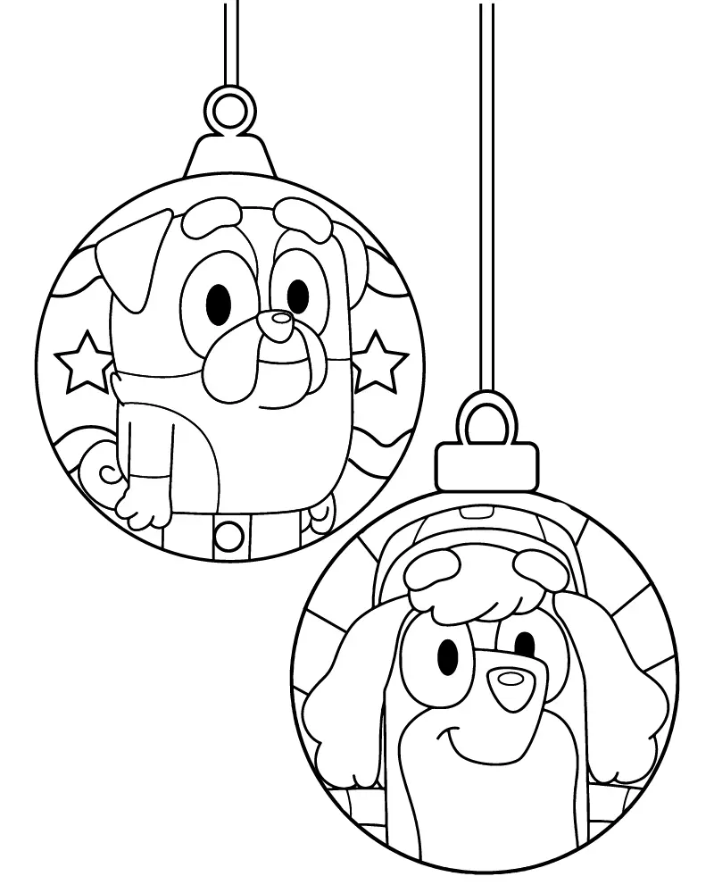 Bluey Natal Para Colorir 9