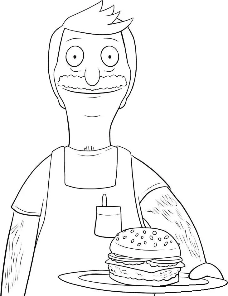 Desenhos de Bobs Burgers Para Colorir 17