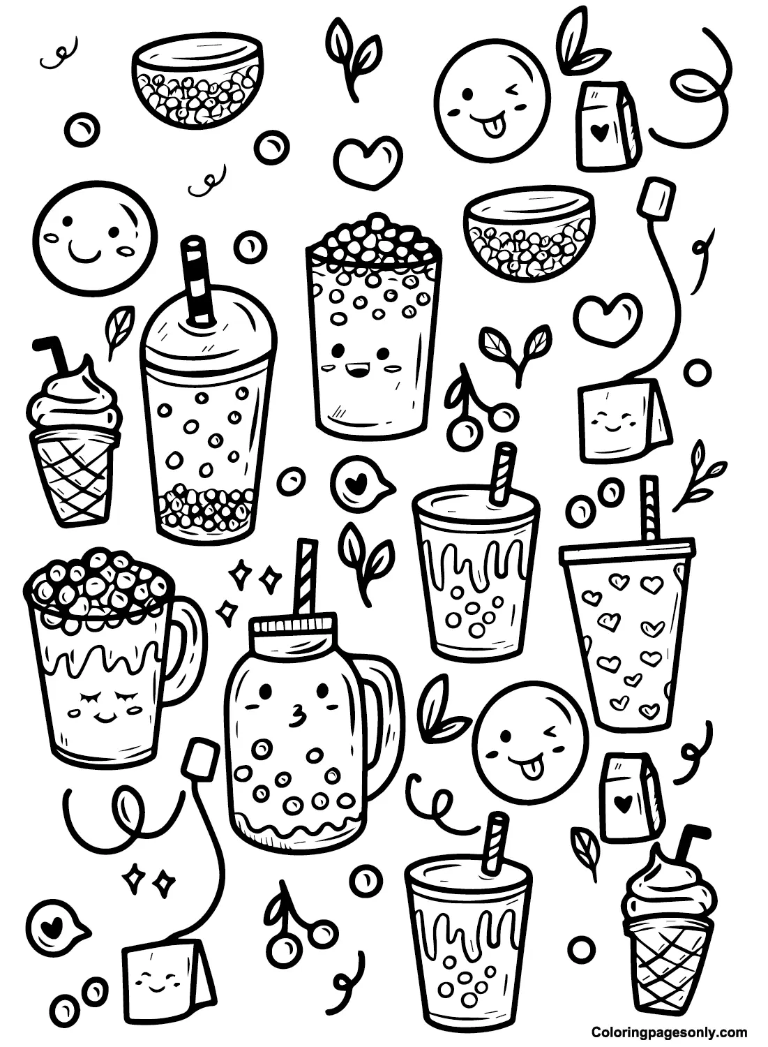 Boba Tea Ausmalbilder 3