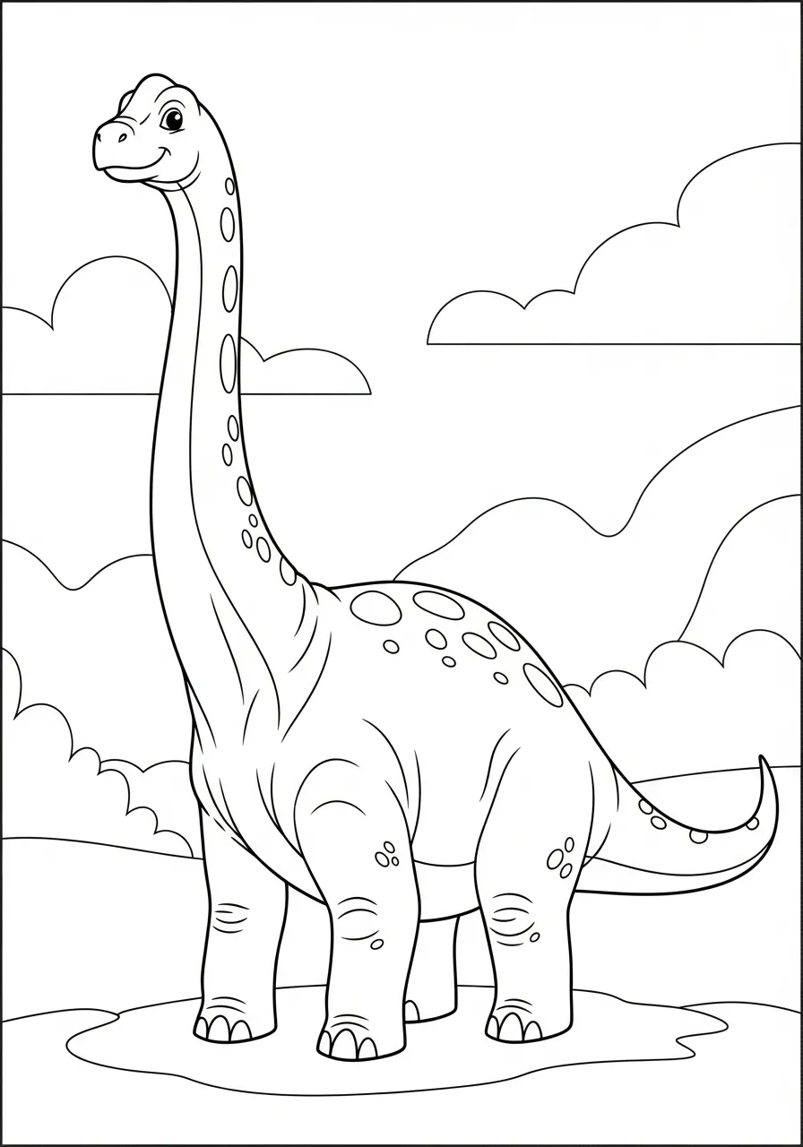 Brontosaurus Coloring Pages 1