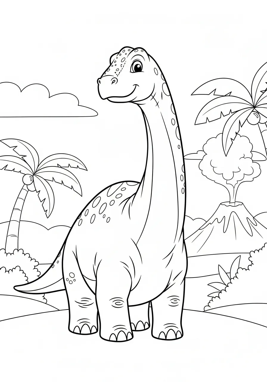 Brontosaurus Coloring Pages 2