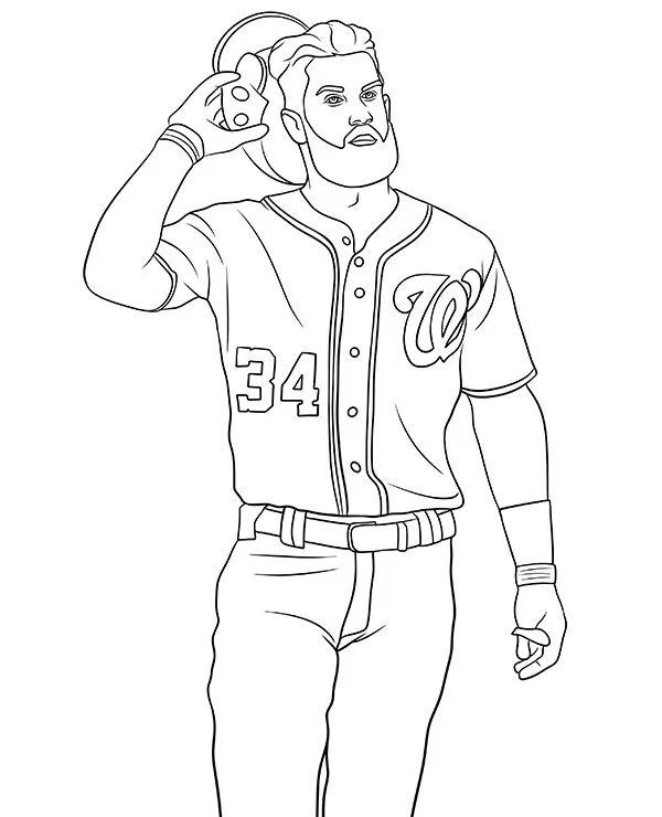 Bryce Harper Coloring Pages 2