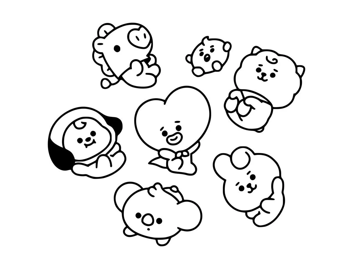BT21 Coloring Pages 11