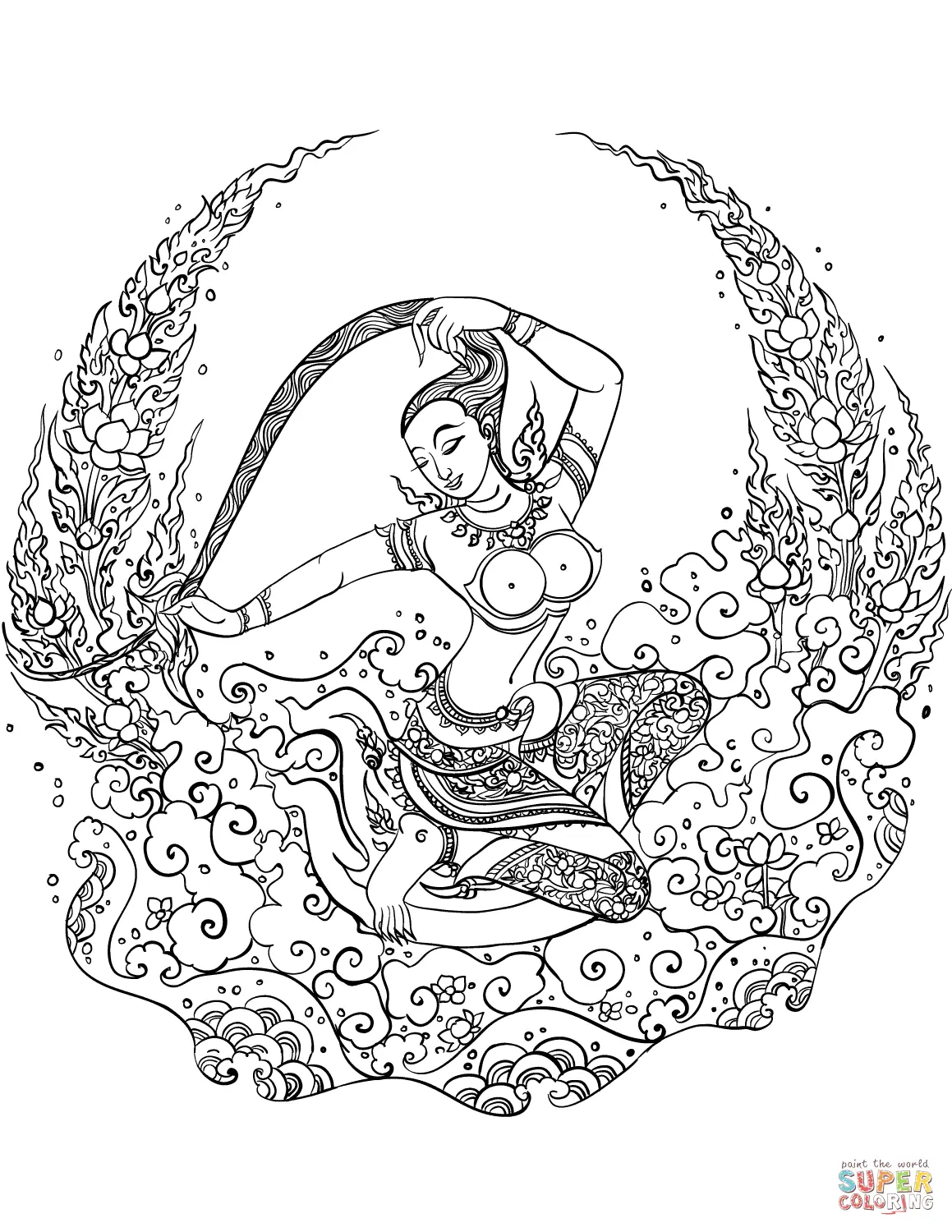 Buddhism coloring pages 46