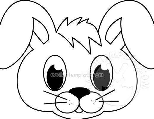 Mascara de coelho para colorir 3