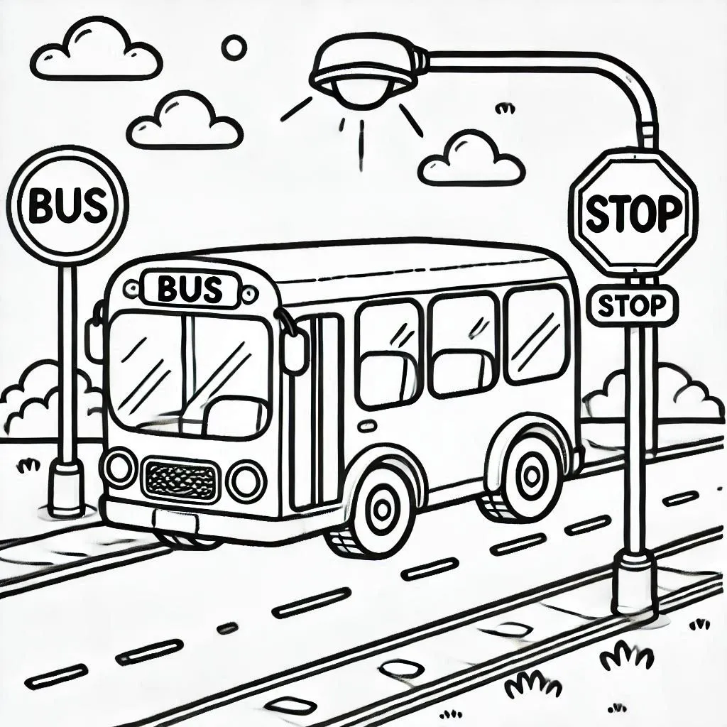 Bus Ausmalbilder 19