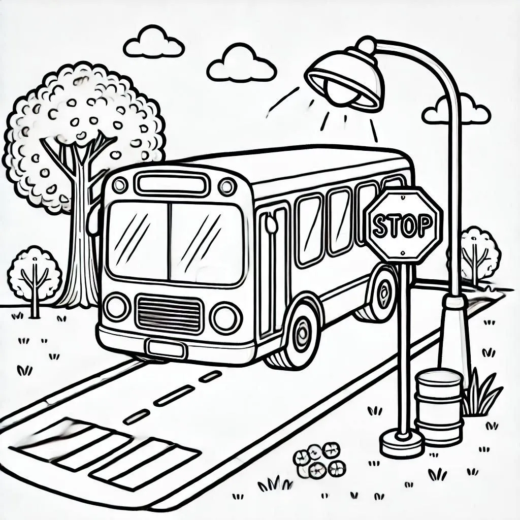 Bus Ausmalbilder 20