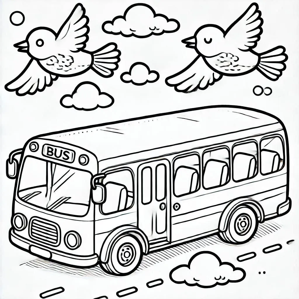 Bus Ausmalbilder 23