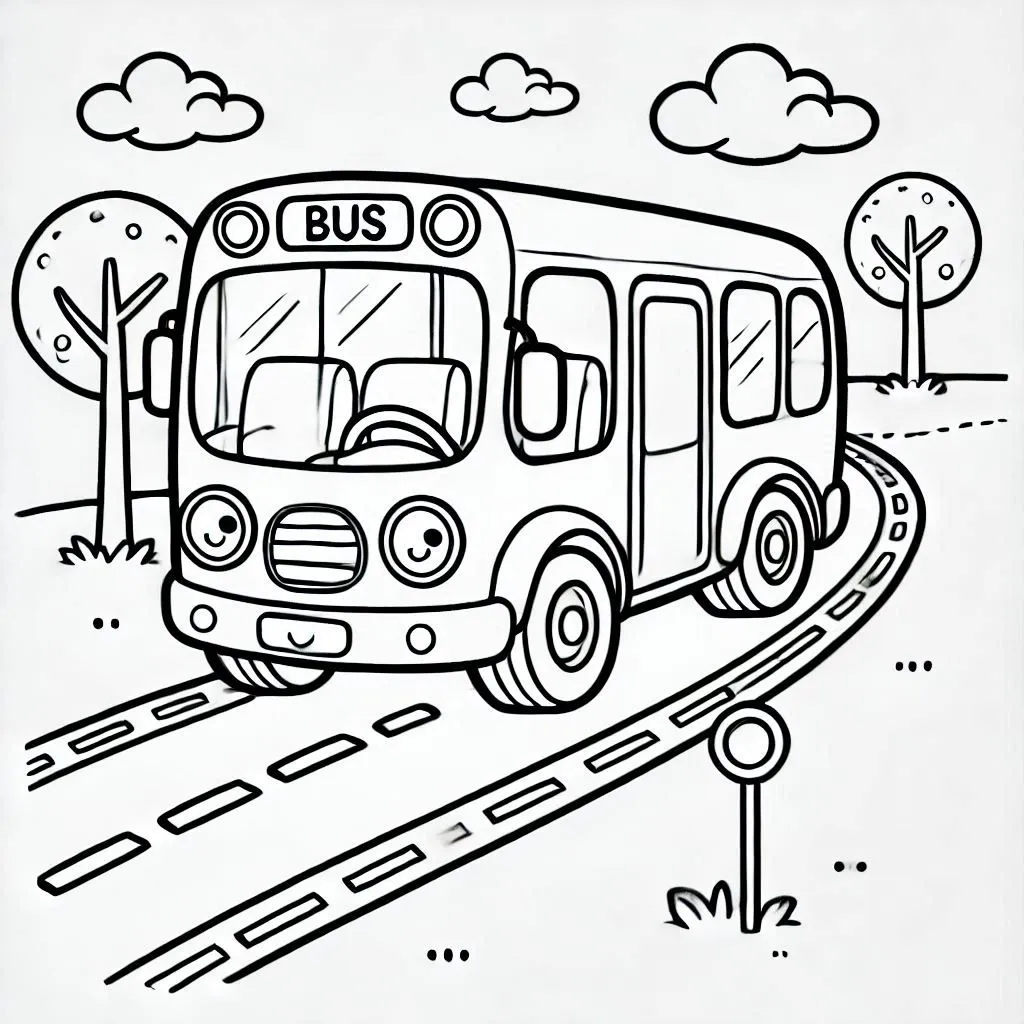 Bus Ausmalbilder 5