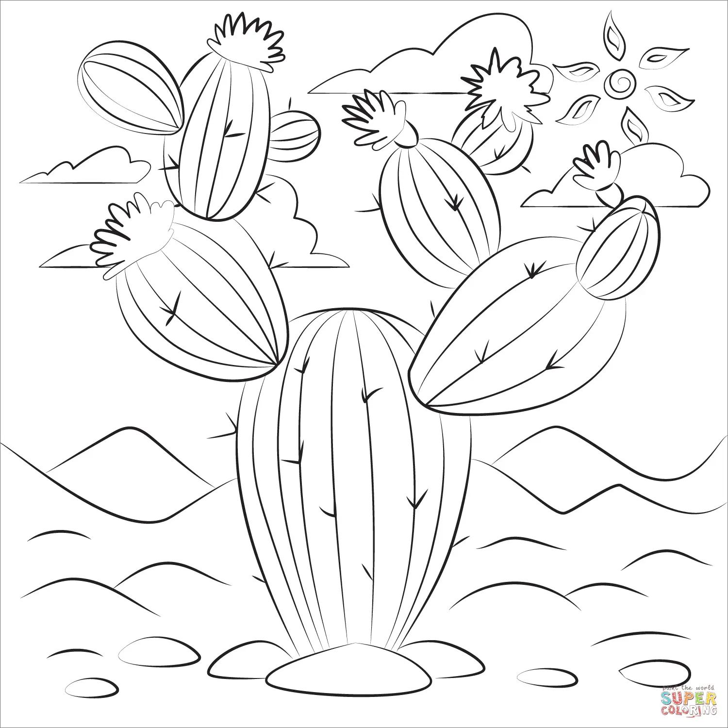 Cactus Coloring Pages 18