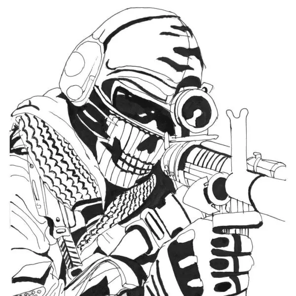 Desenhos de Call Of Duty Para Colorir 1
