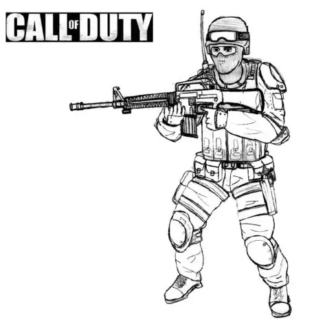 Desenhos de Call Of Duty Para Colorir 24