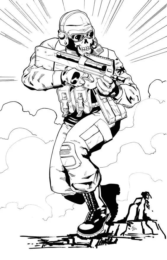 Desenhos de Call Of Duty Para Colorir 25