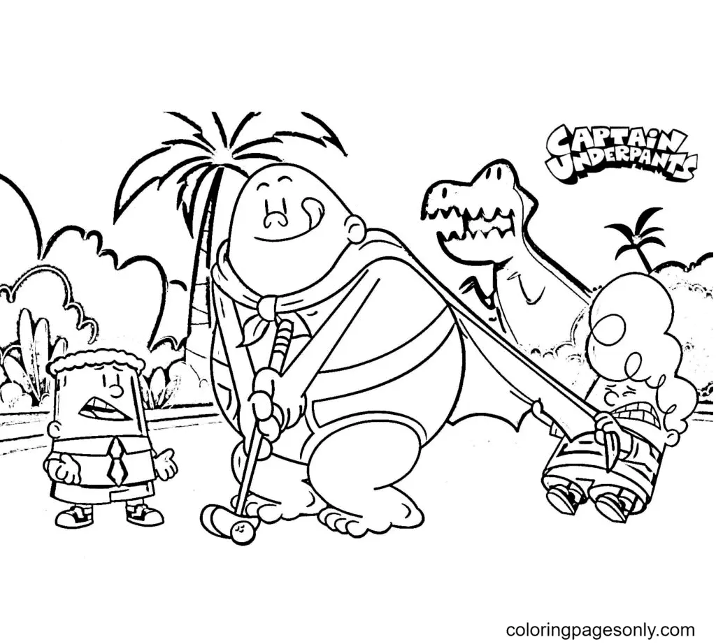 Desenhos de Capitao Cueca Para Colorir 2