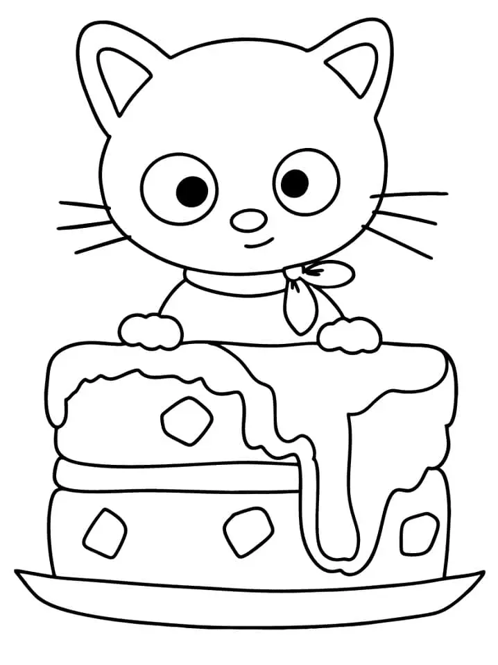 Katze Kuchen Ausmalbilder 12