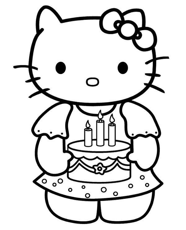 Katze Kuchen Ausmalbilder 7