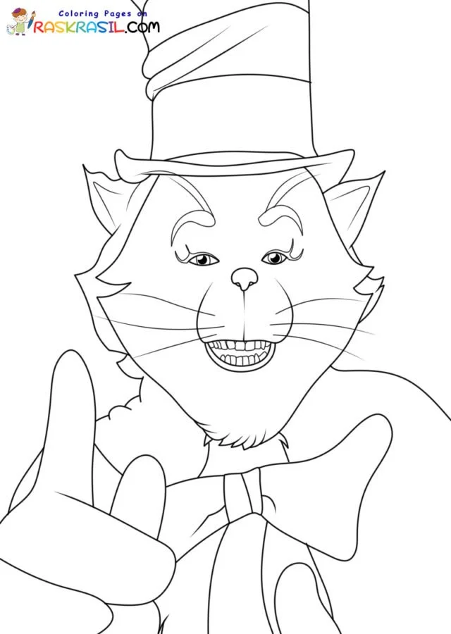 Gato com Chapeu para colorir 53