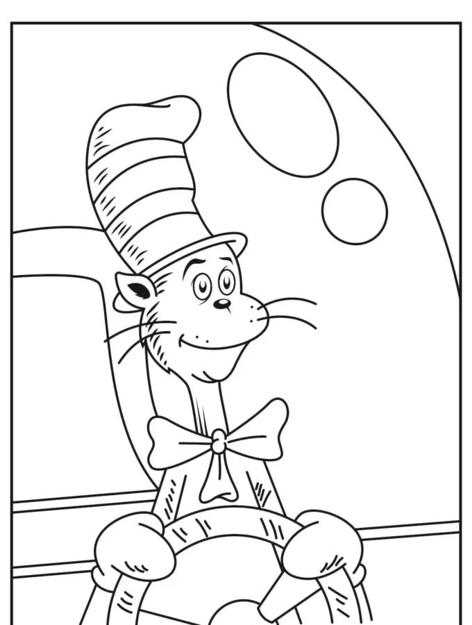 Gato com Chapeu para colorir 60