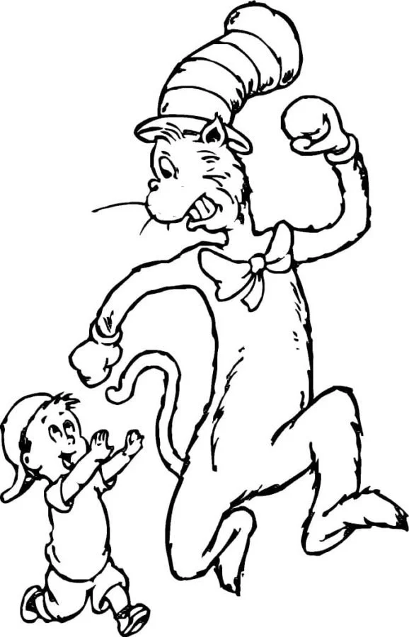 El Gato En El Sombrero Para Colorear 72