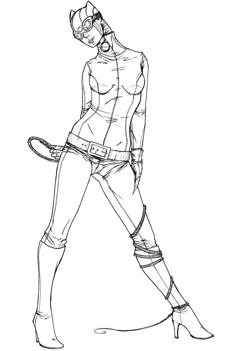 Catwoman Coloring Pages 19