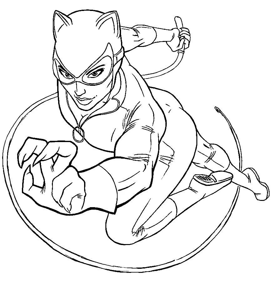 Catwoman Coloring Pages 4