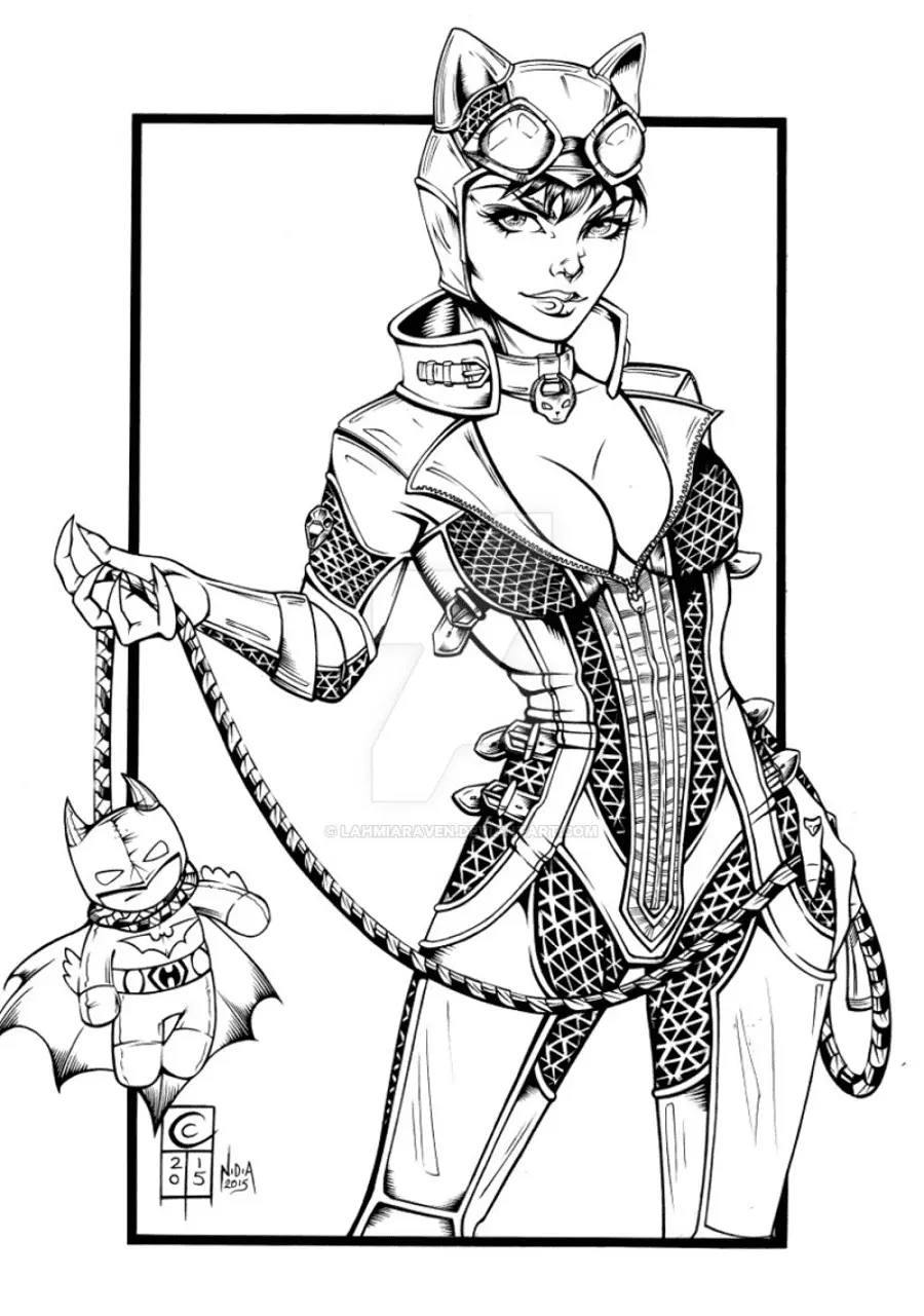 Catwoman Coloring Pages 5