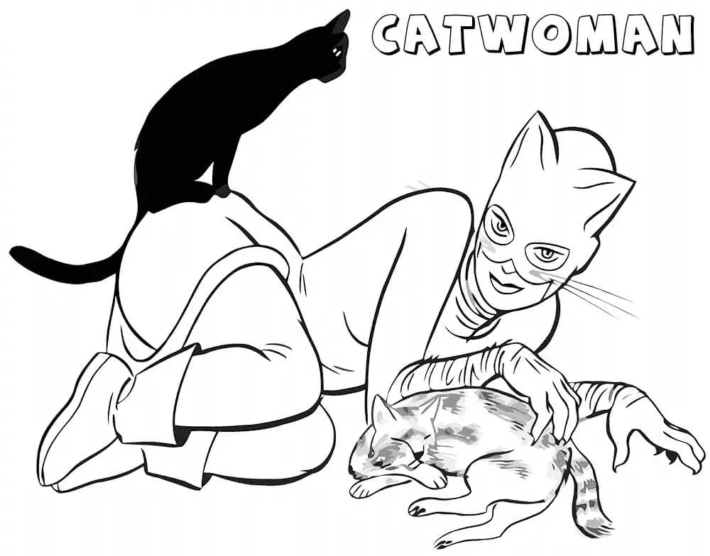 Catwoman Coloring Pages 7
