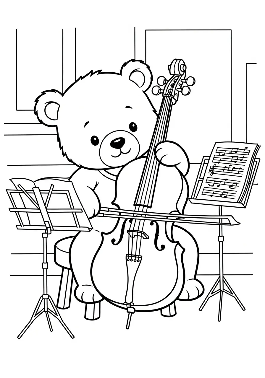 Cello Coloring pages 2