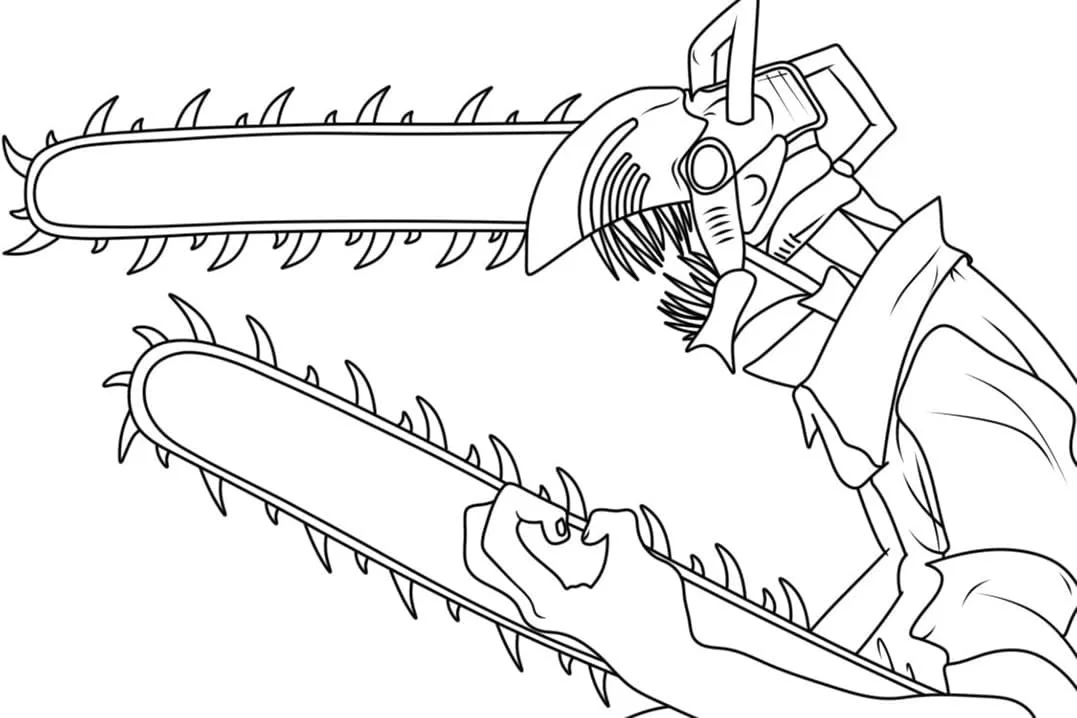 Chainsaw Man Ausmalbilder 1