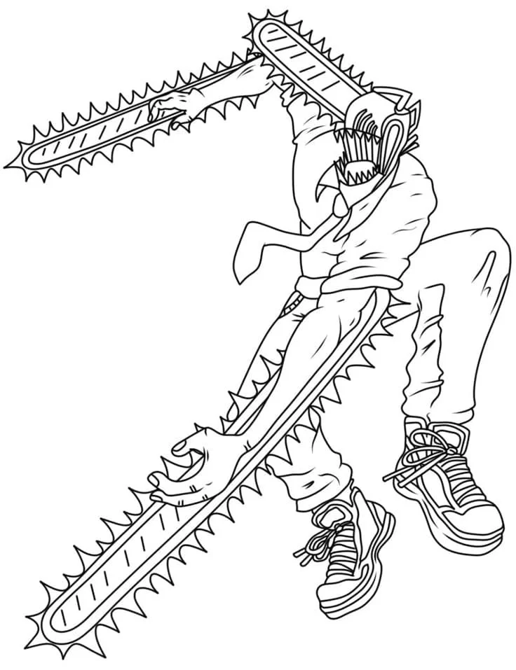 Chainsaw Man Ausmalbilder 11
