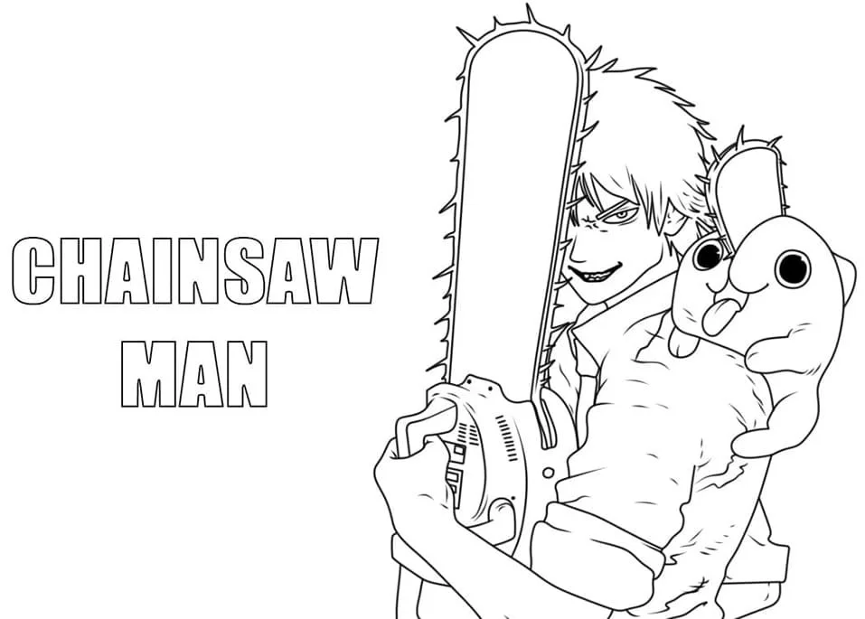 Chainsaw Man Ausmalbilder 18