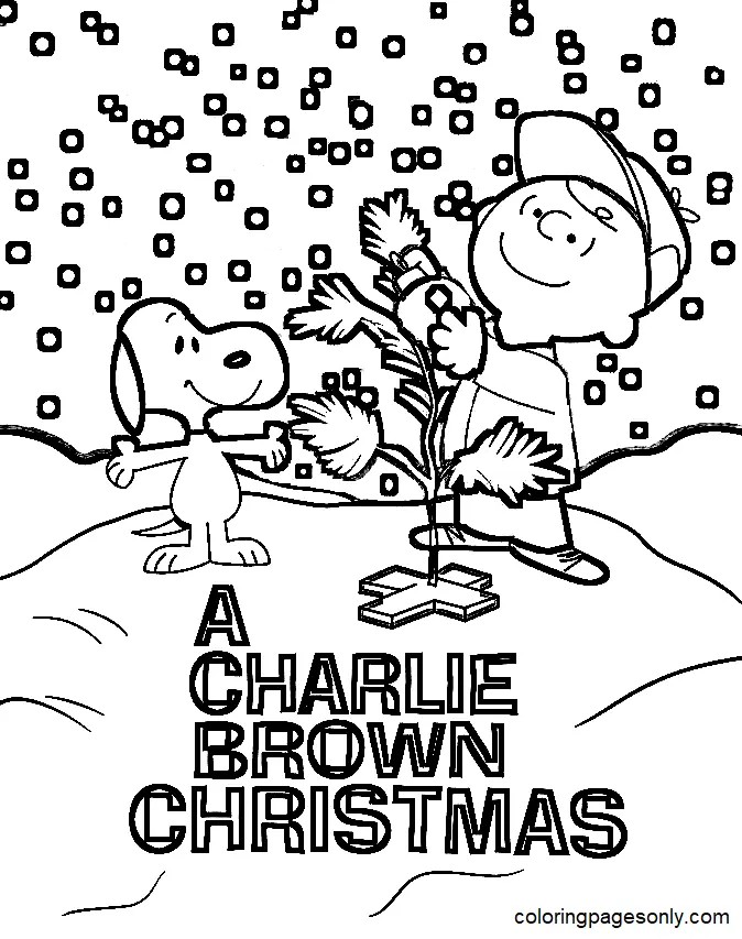 Charlie Brown Christmas Coloring Pages 19